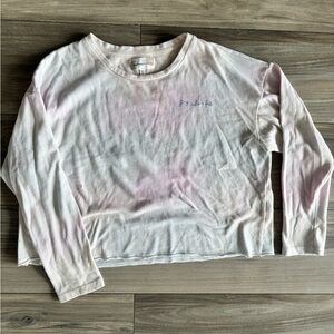 SoulCycle Pink and White Long Sleeve Tee